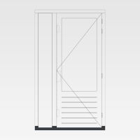 Achterdeur 7 stapeldorpels + zijlicht links - 1