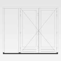 Tuindeuren 3 stapeldorpels + zijlicht links - 3