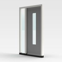 Voordeur lang glasvak midden + zijlicht links - 0