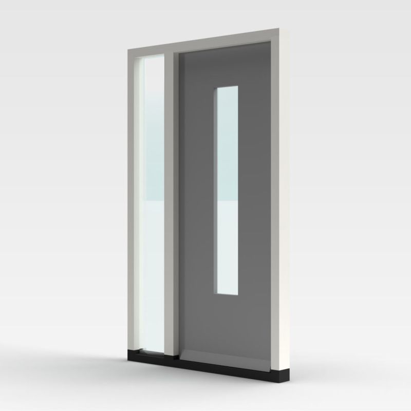 KozijnNodig.nl - Voordeur lang glasvak midden + zijlicht links foto 1
