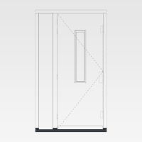 Voordeur glasvak midden + zijlicht links - 2