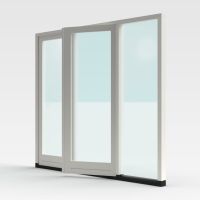 Tuindeuren 2 stapeldorpels + zijlicht links - 1
