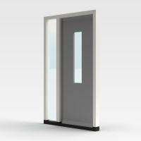 Voordeur glasvak midden + zijlicht links - 0