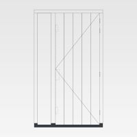 Achterdeur verticale groeven + zijlicht links - 1