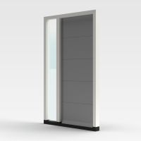 Voordeur horizontale groeven + zijlicht links - 0