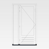Achterdeur 5 stapeldorpels + zijlicht links - 2